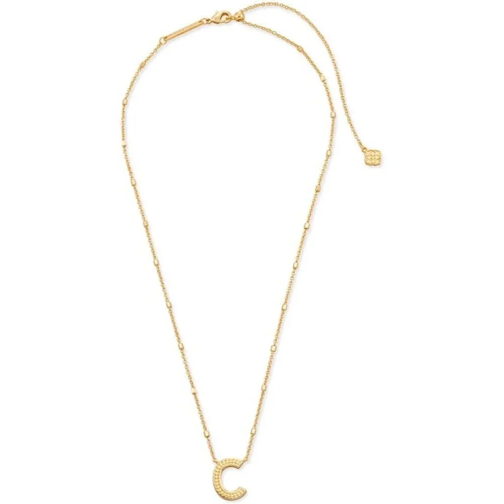 Letters C pendant necklace for women fashion jewelry 14k gold plated brass